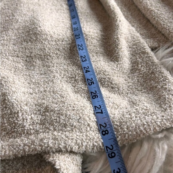 Soft Surroundings Sherpa Soft Hooded Open Front Cardigan Beige - Picture 6 of 7